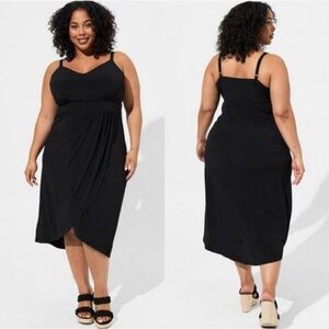 Torrid Black Sleeveless High Low Sheath Dress
